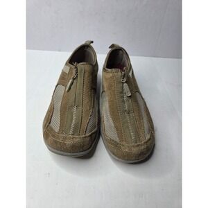 Merrell Coriander Womens 6.5 Brown Suede Mesh Zip Up Sneakers J098393